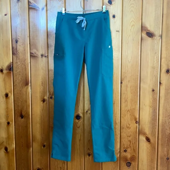 Fig pants hunter green size XS/tall yola style lots of pockets nurse pants - Picture 4 of 14